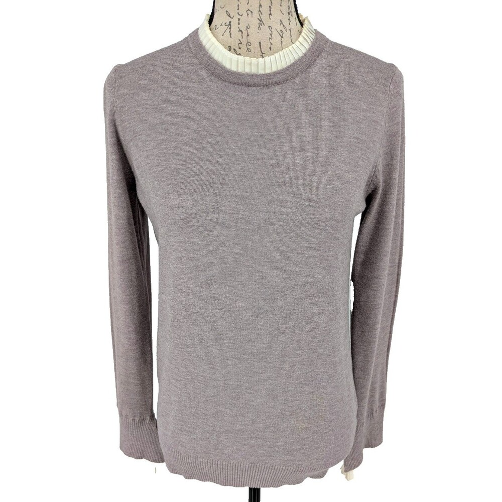 VILA MILANO Lavender Sweater SIZE S 34" Chest Nylon Viscose Wool Preppy Prep